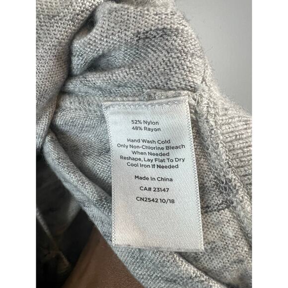 Talbots Womens Poncho Cowl Neck Gray Size M/L - Picture 3 of 4